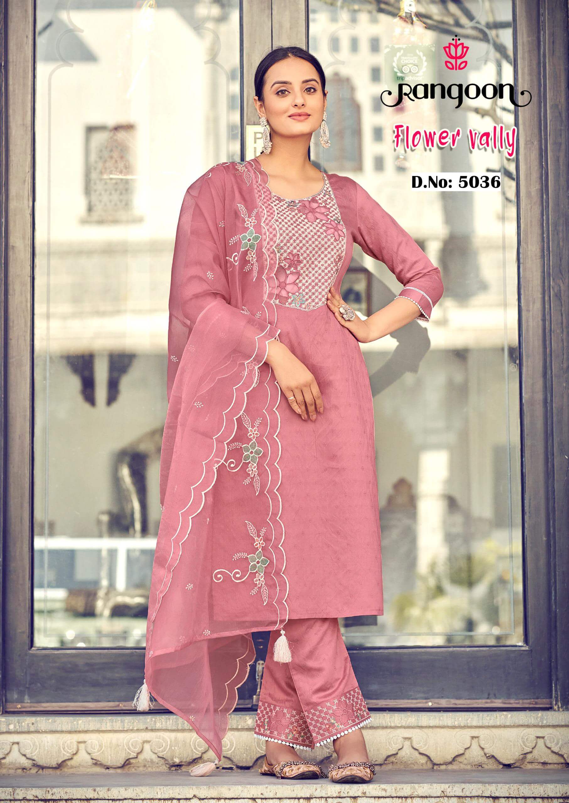 Rangoon Flower Valley Embroidery Salwar Kameez Catalog collection 1