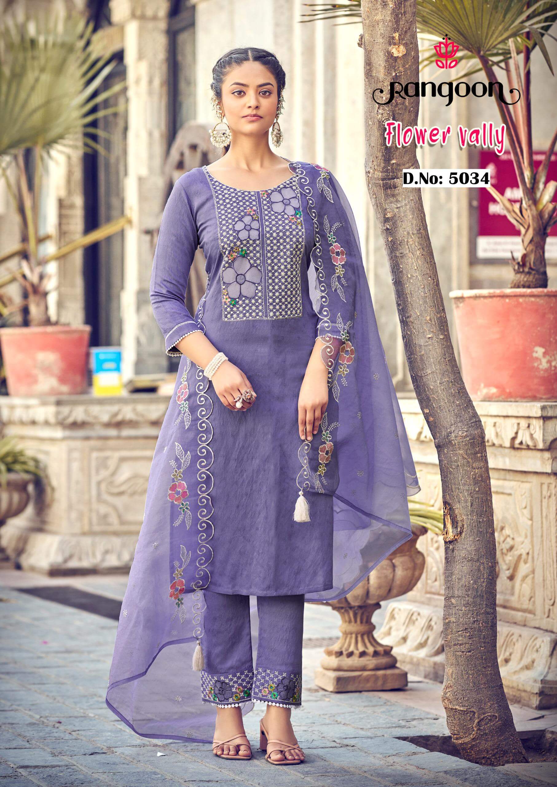 Rangoon Flower Valley Embroidery Salwar Kameez Catalog collection 2