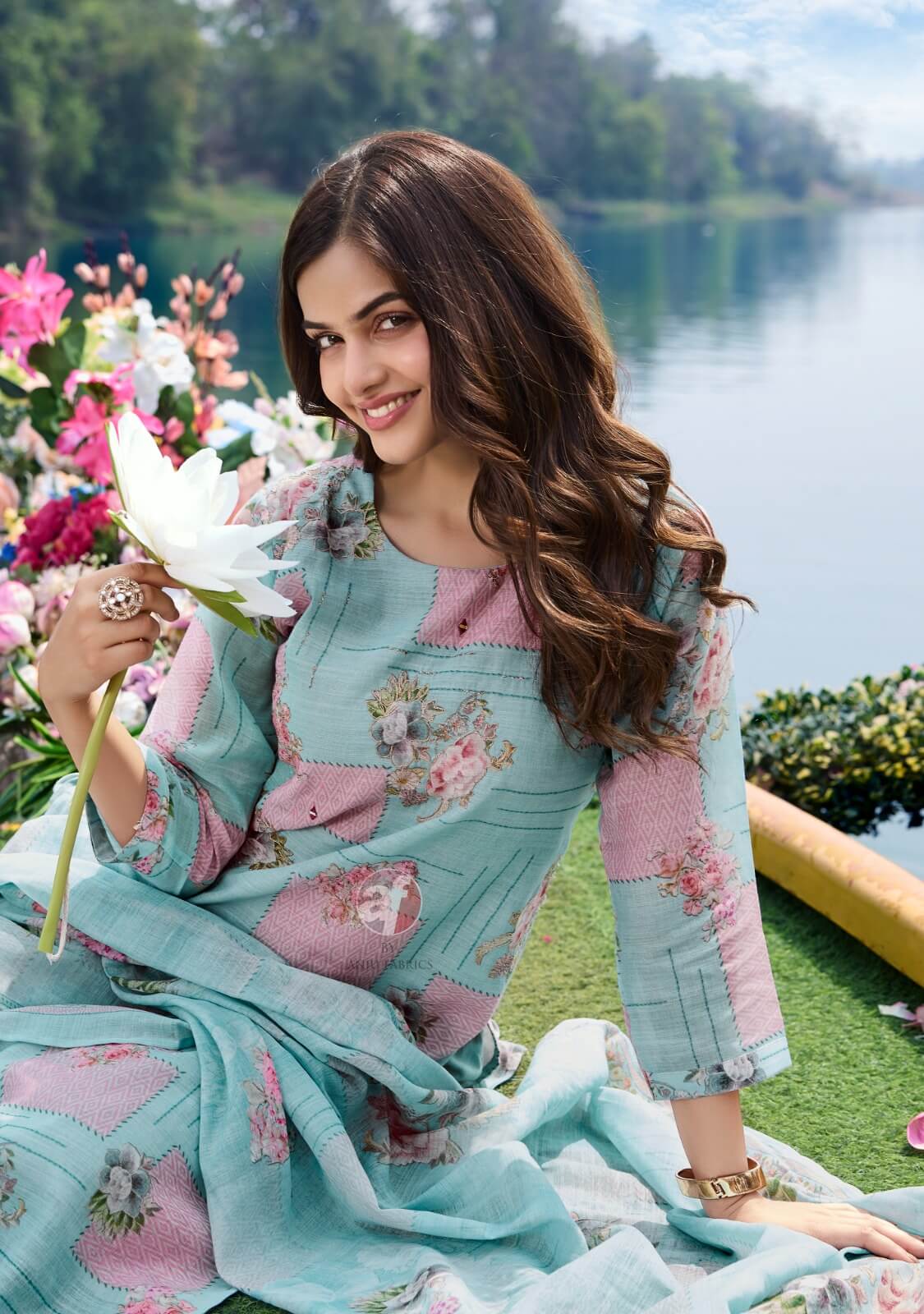 Anju Fabrics Preety Petals Vol 2 Salwar Kameez collection 5
