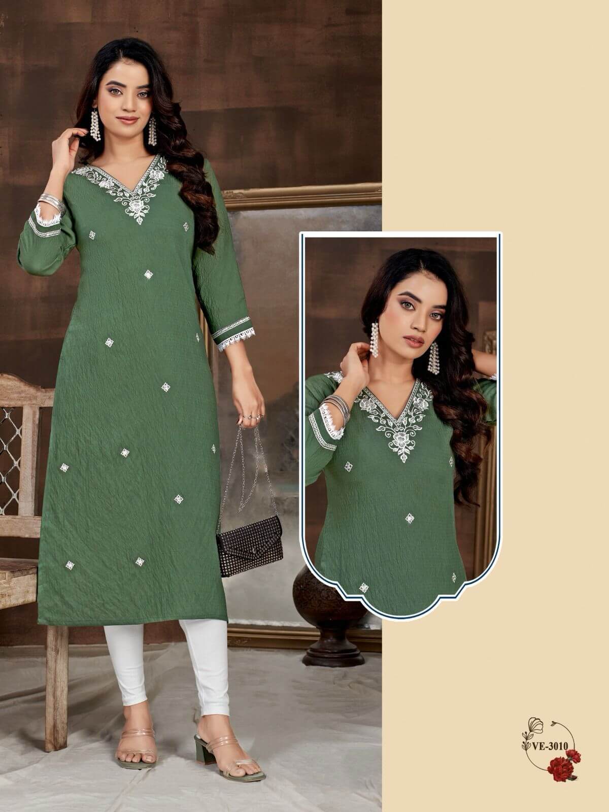 Ladies Flavour Embroidery Kurti Size Set collection 5