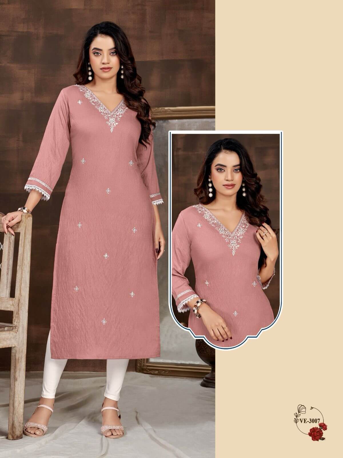 Ladies Flavour Embroidery Kurti Size Set collection 1