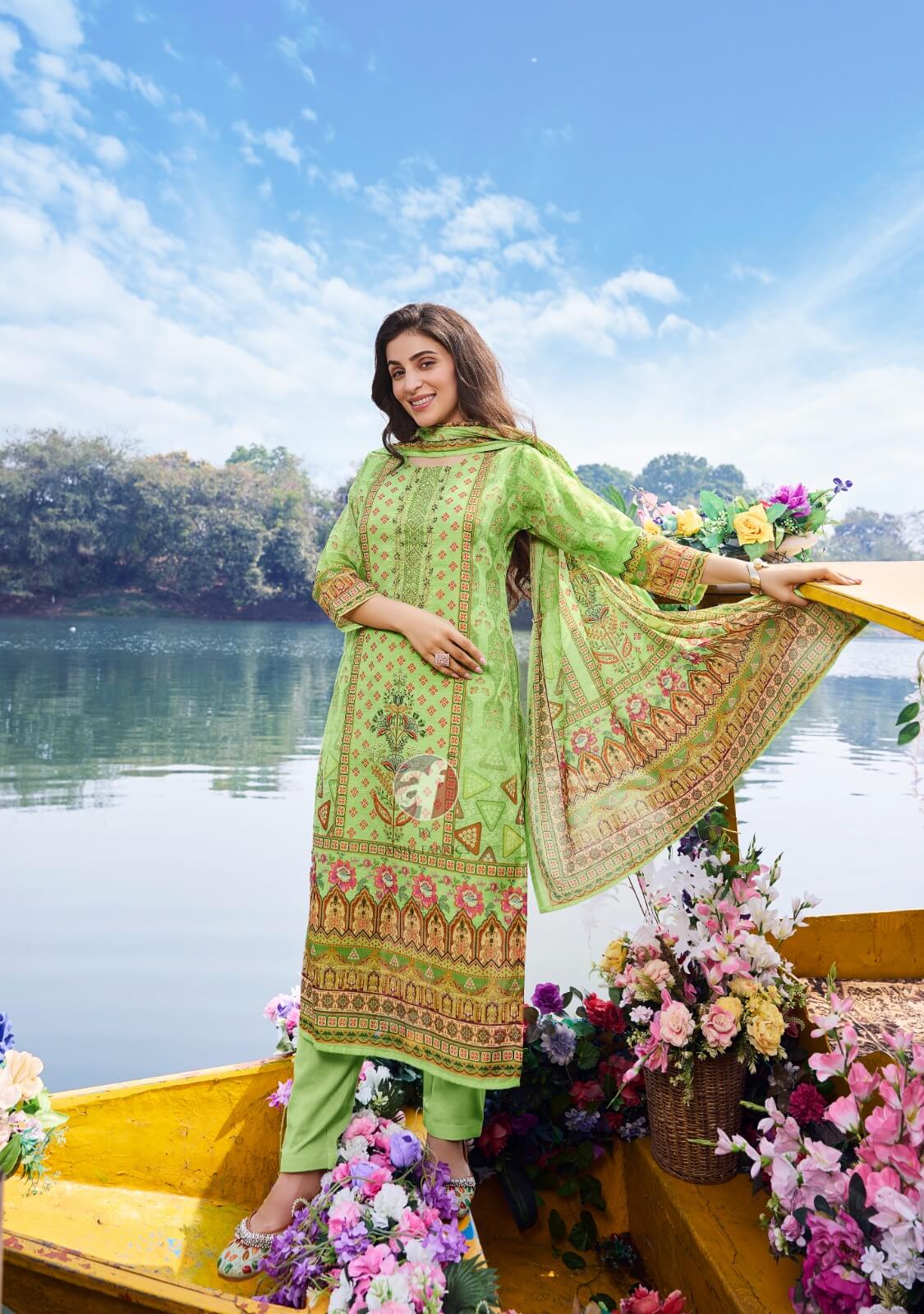 Anju Fabrics Preety Petals Vol 2 Salwar Kameez collection 7