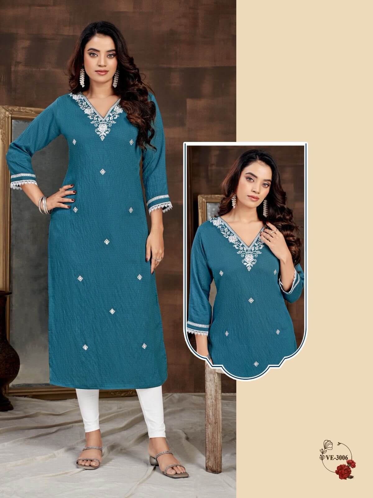 Ladies Flavour Embroidery Kurti Size Set collection 4