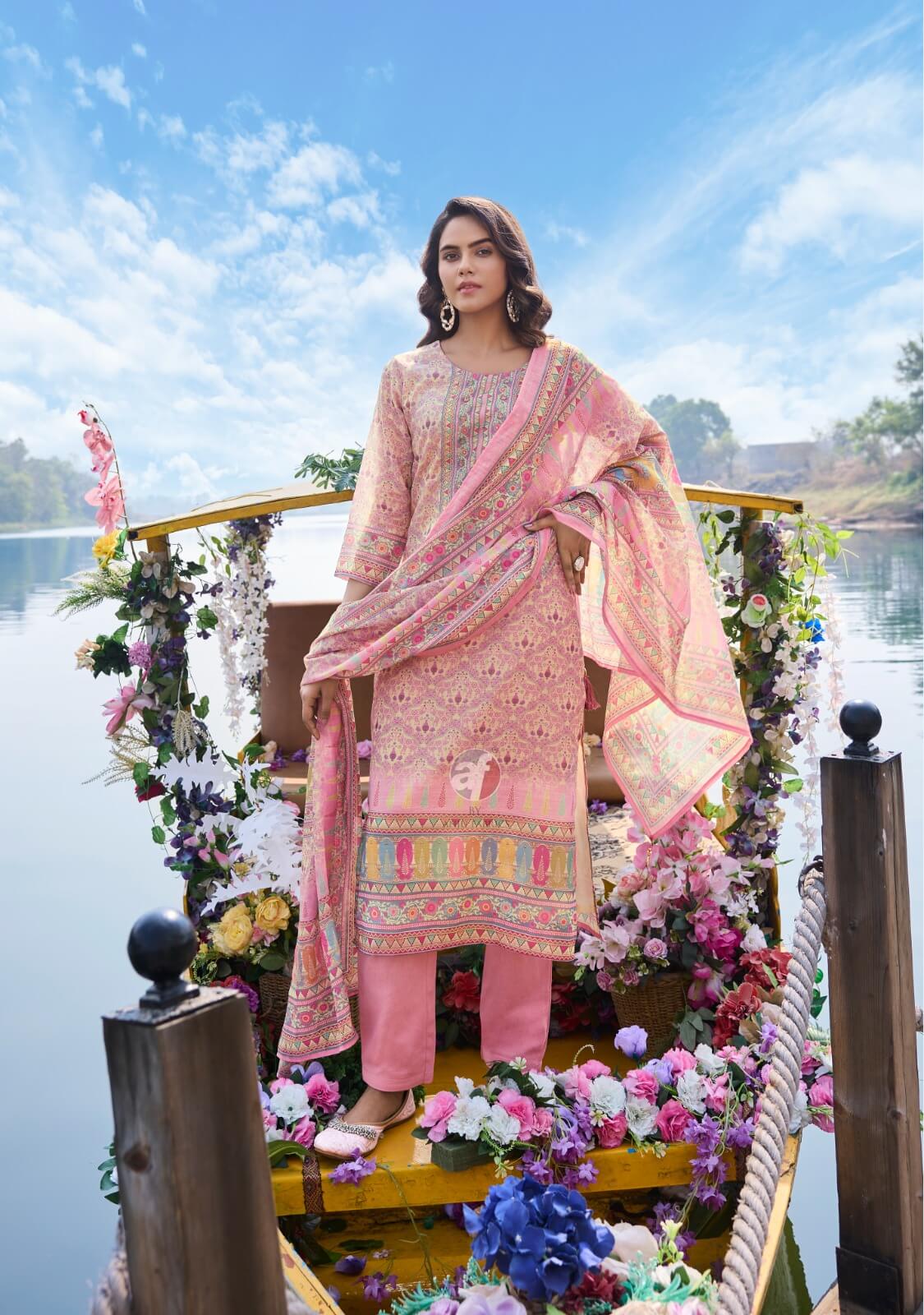 Anju Fabrics Preety Petals Vol 2 Salwar Kameez collection 6