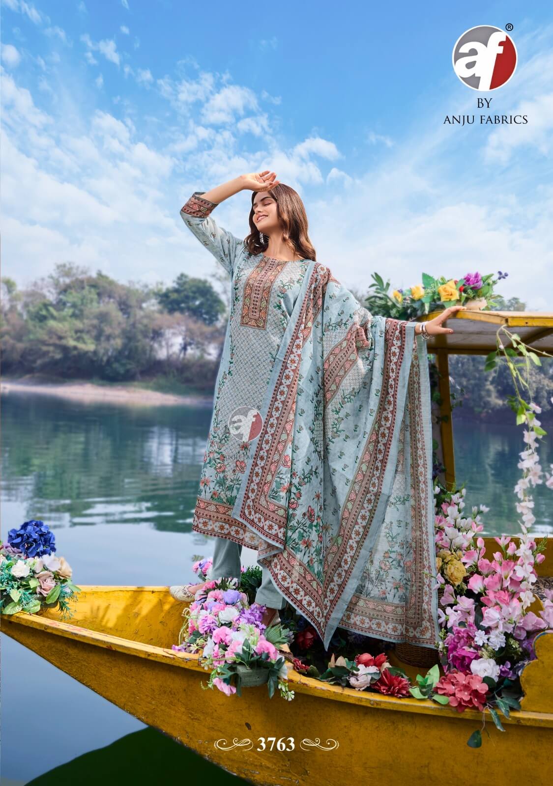 Anju Fabrics Preety Petals Vol 2 Salwar Kameez collection 8