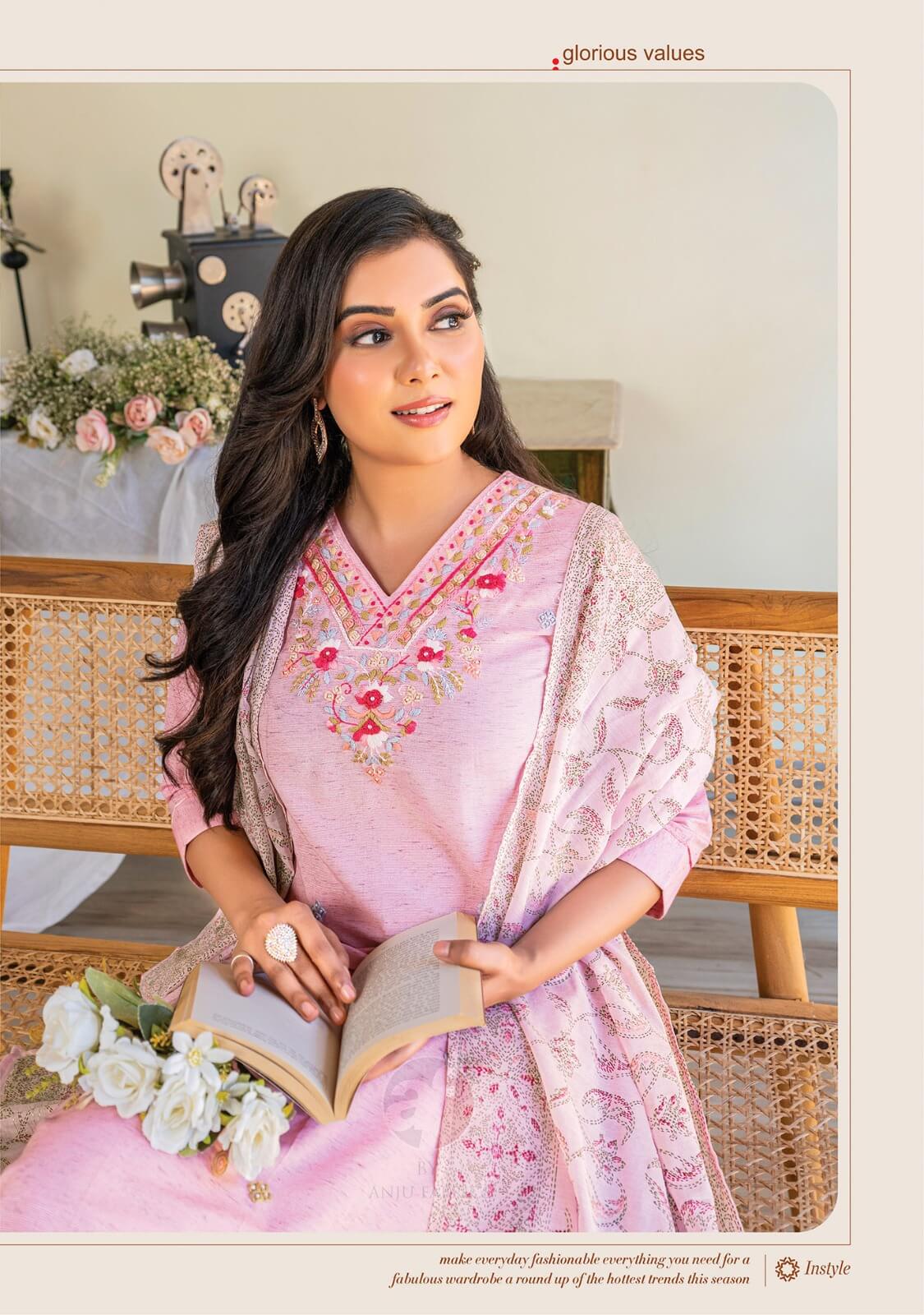 Anju Fabrics Cotton Crush Vol 3 Cotton Salwar Kameez collection 6