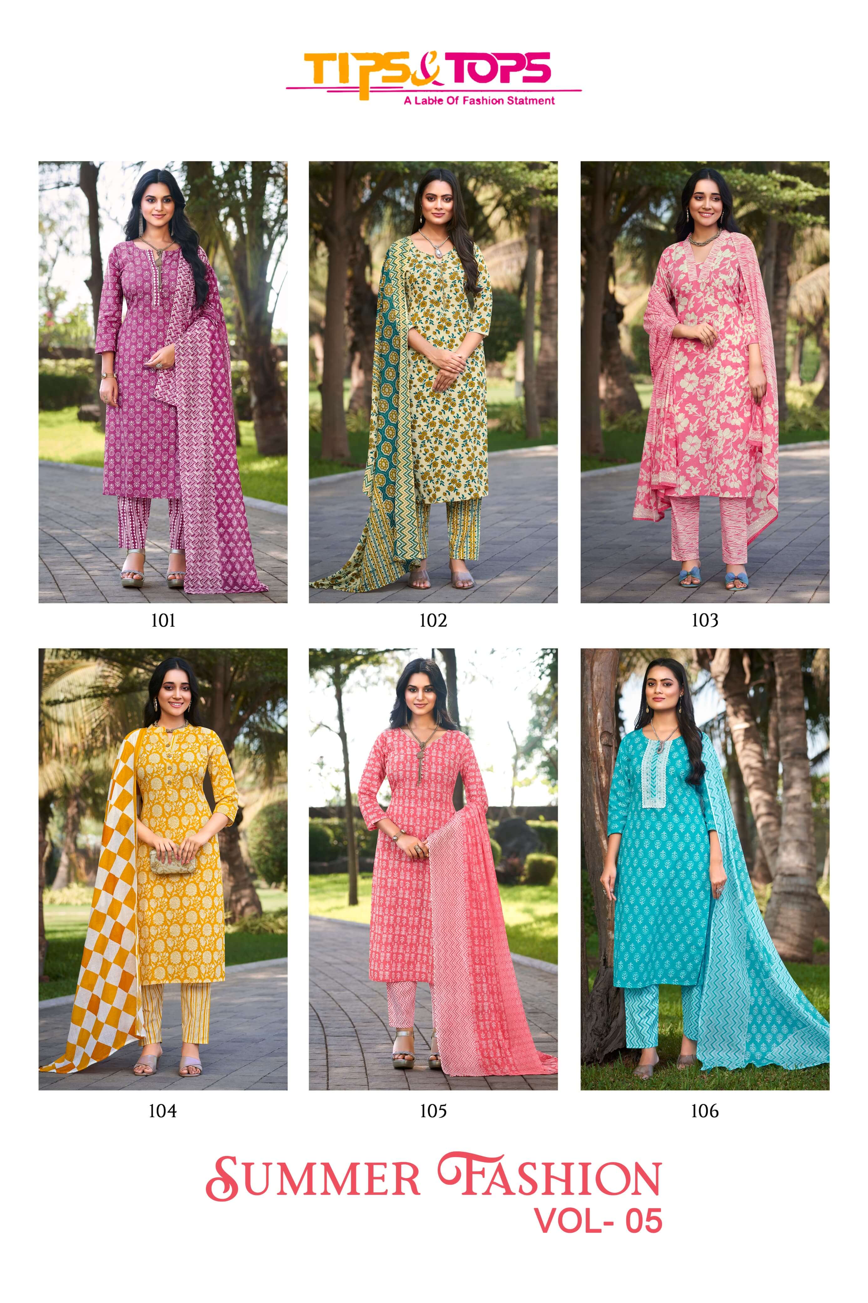 Tips Tops Summer Fashion Vol 5 Printed Salwar Kameez collection 5