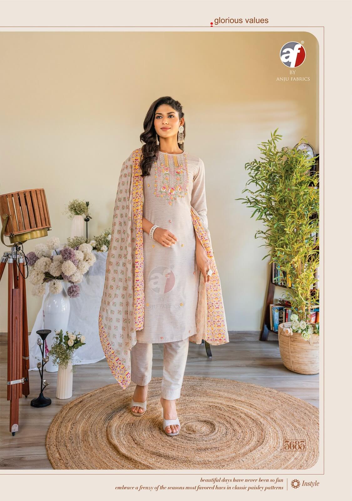 Anju Fabrics Cotton Crush Vol 3 Cotton Salwar Kameez collection 5