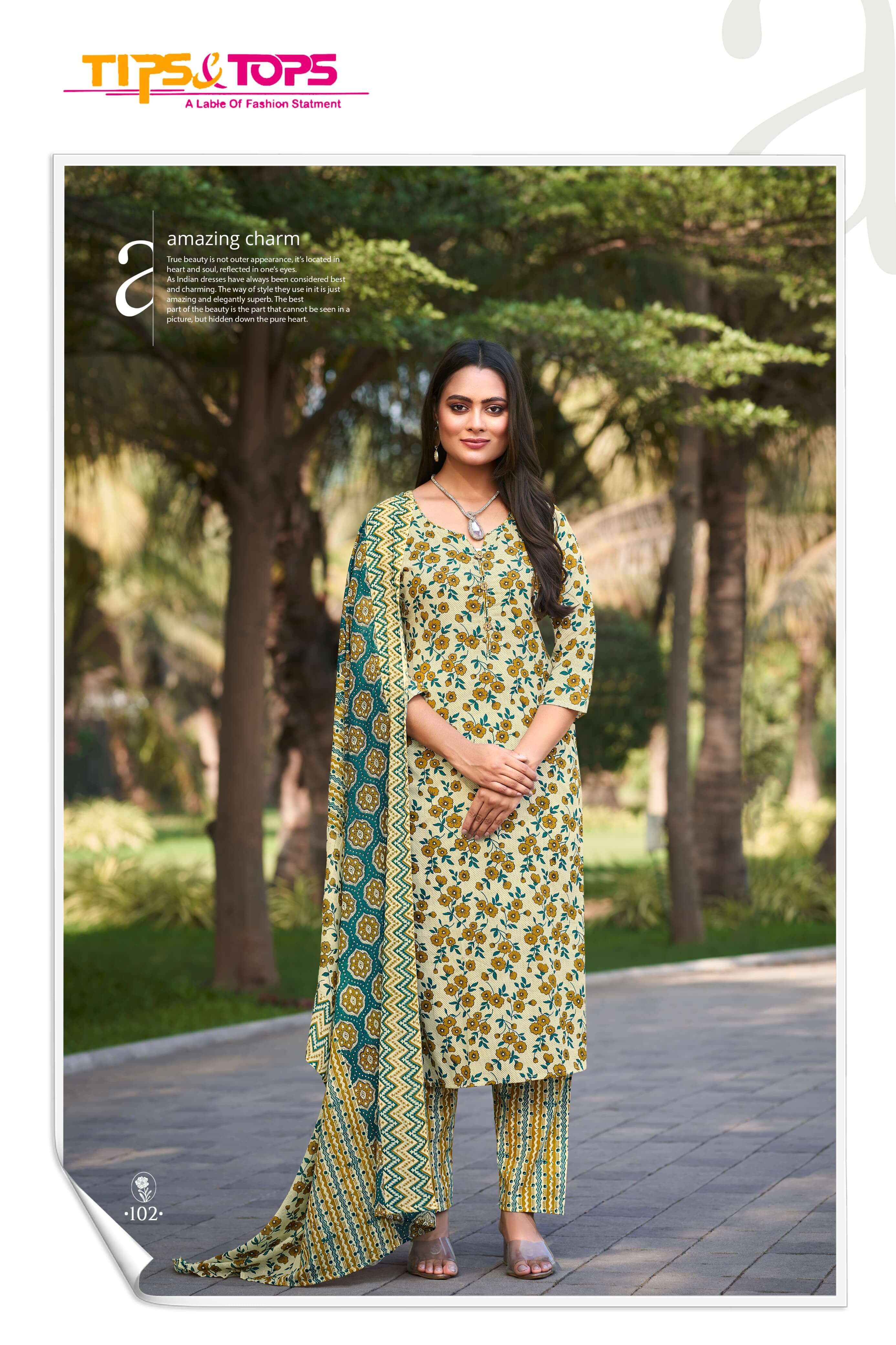 Tips Tops Summer Fashion Vol 5 Printed Salwar Kameez collection 4