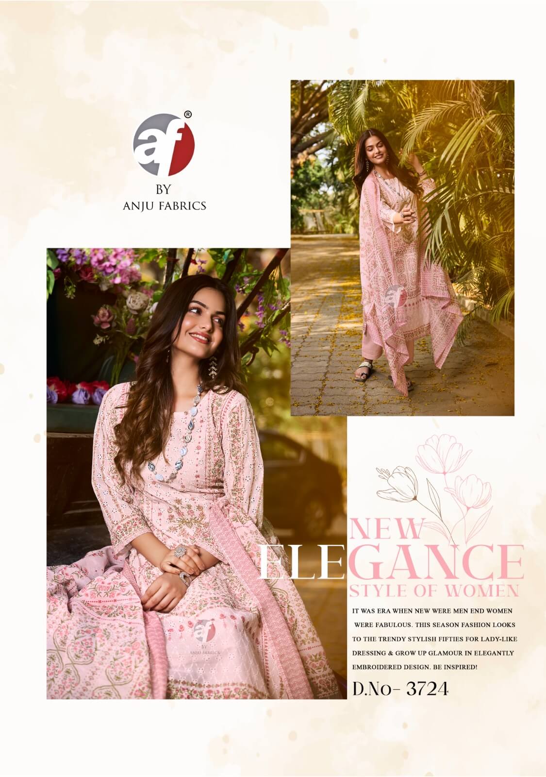 Anju Fabrics Flairs Vol 3 Printed Salwar Kameez Catalog collection 9