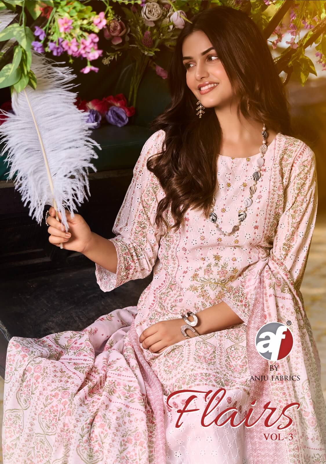 Anju Fabrics Flairs Vol 3 Printed Salwar Kameez Catalog collection 16