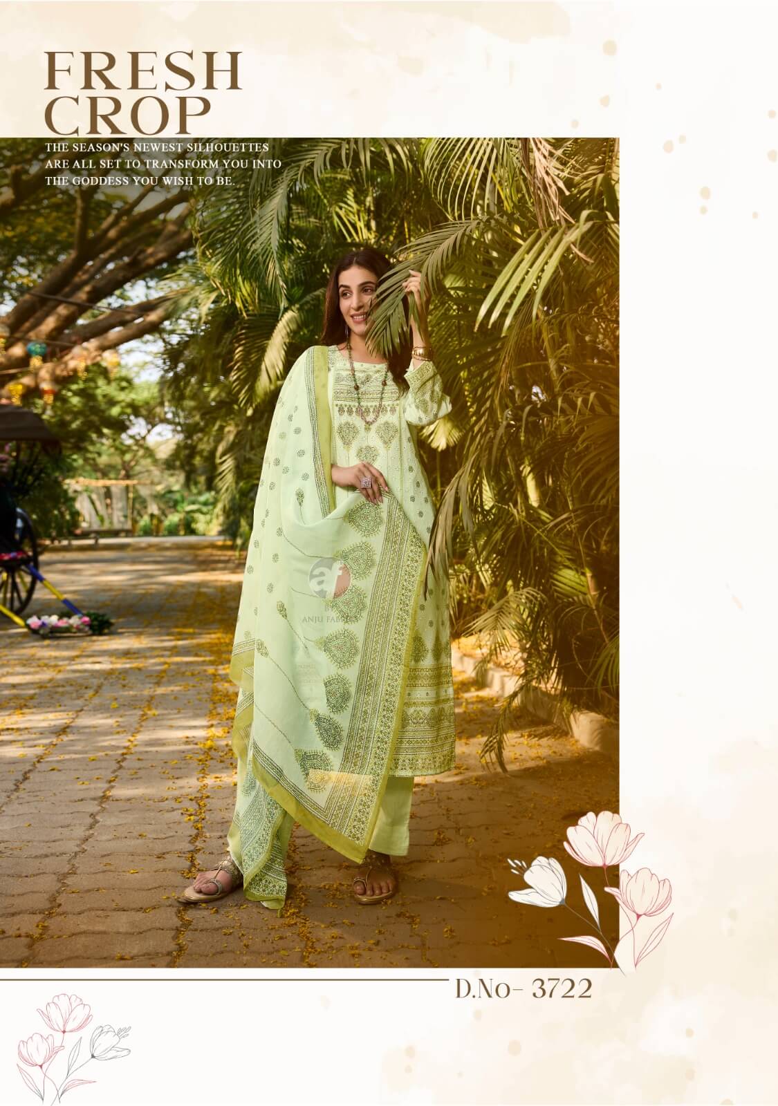 Anju Fabrics Flairs Vol 3 Printed Salwar Kameez Catalog collection 14