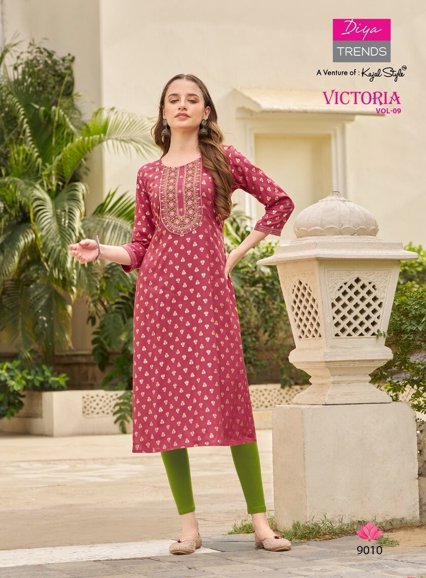 Diya Trends Victoria Vol 9 Rayon Kurti  Catalog collection 4