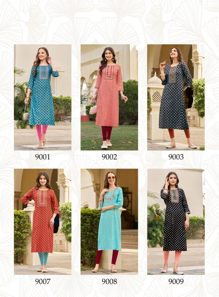 Diya Trends Victoria Vol 9 Rayon Kurti  Catalog collection 13