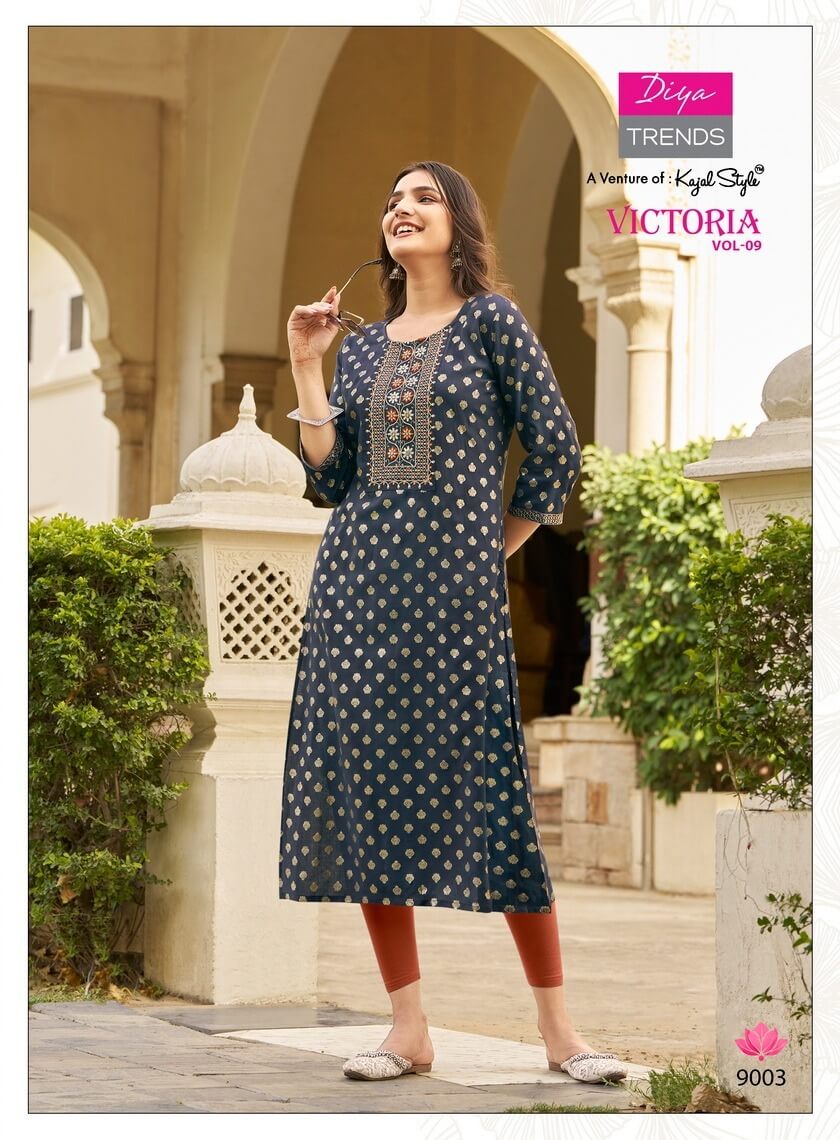 Diya Trends Victoria Vol 9 Rayon Kurti  Catalog collection 9
