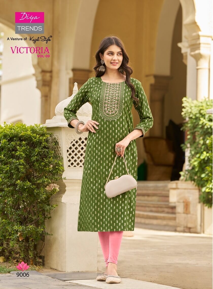 Diya Trends Victoria Vol 9 Rayon Kurti  Catalog collection 6