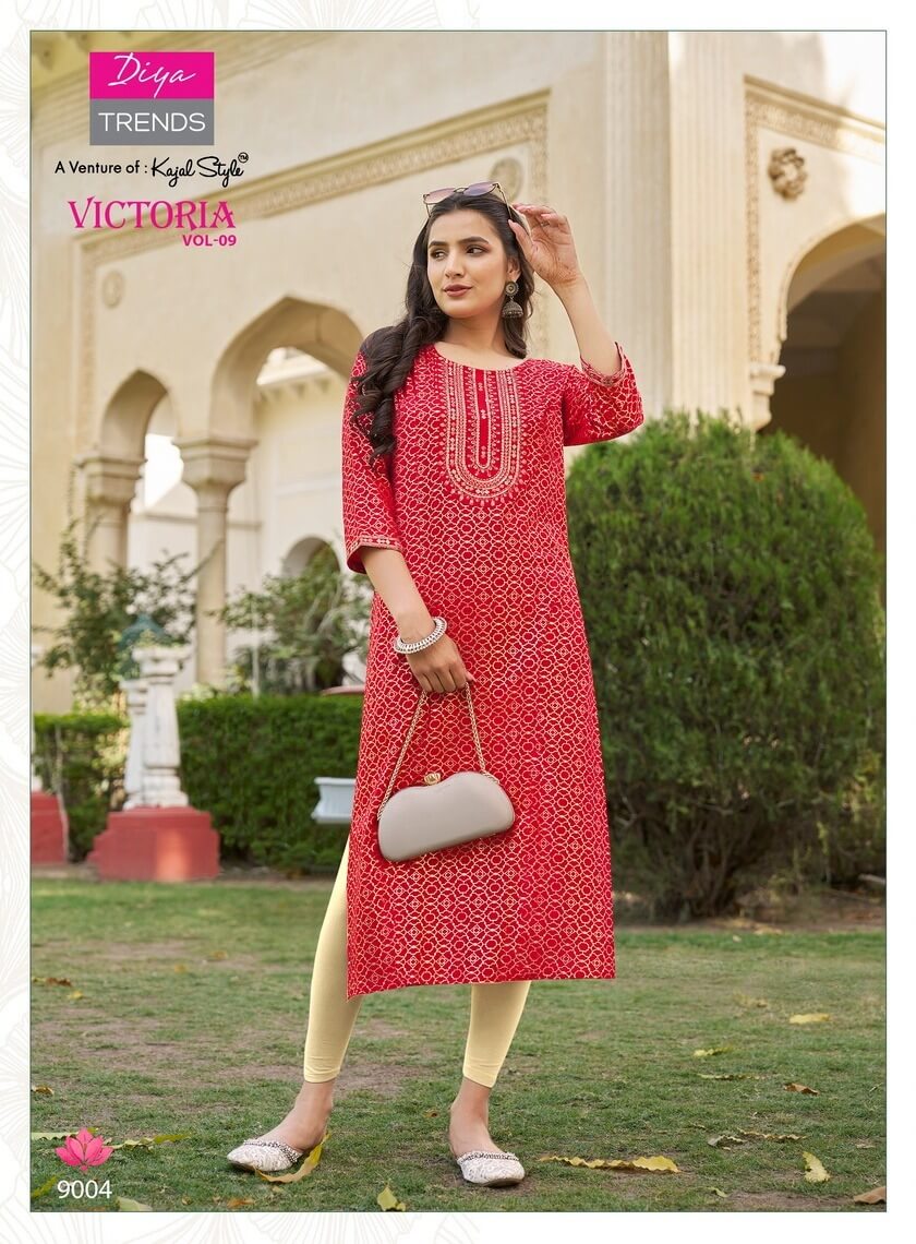 Diya Trends Victoria Vol 9 Rayon Kurti  Catalog collection 10