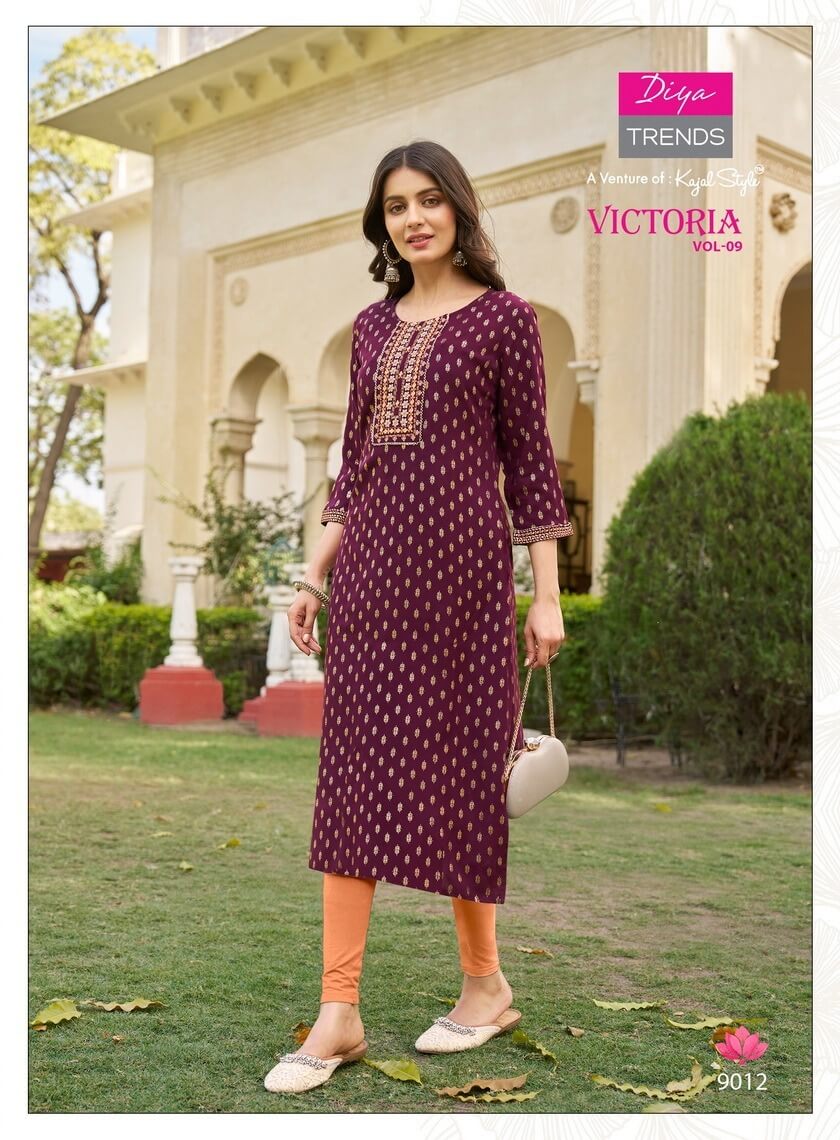 Diya Trends Victoria Vol 9 Rayon Kurti  Catalog collection 2