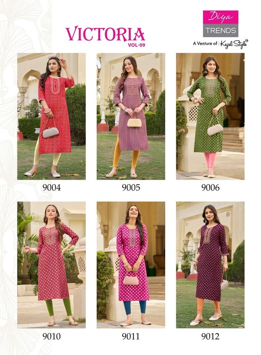 Diya Trends Victoria Vol 9 Rayon Kurti  Catalog collection 14