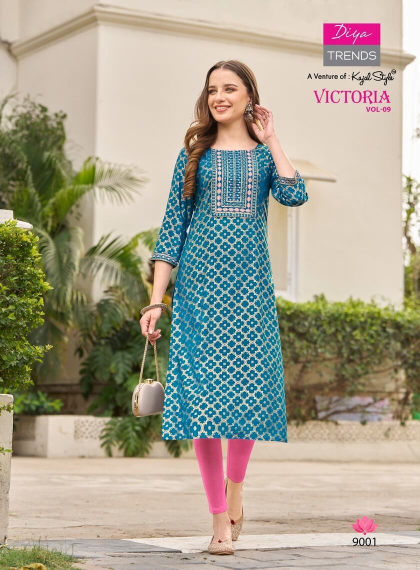Diya Trends Victoria Vol 9 Rayon Kurti  Catalog collection 11