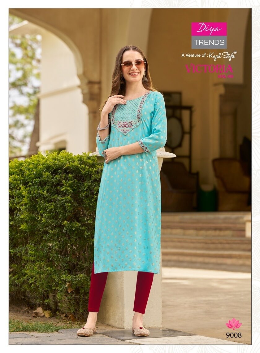 Diya Trends Victoria Vol 9 Rayon Kurti  Catalog collection 5
