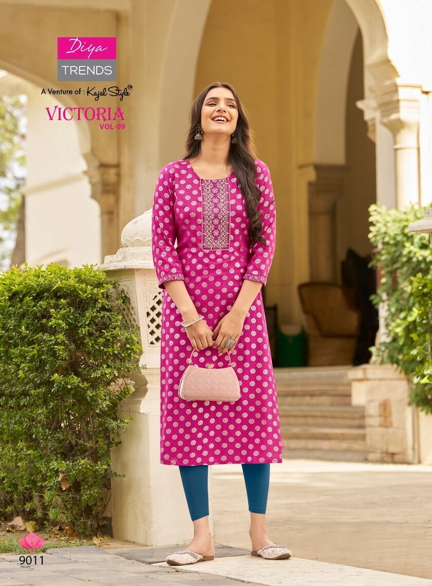 Diya Trends Victoria Vol 9 Rayon Kurti  Catalog collection 1