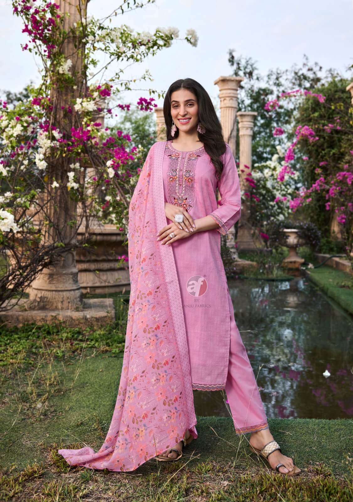 Anju Fabrics Patterns Vol 3 Cotton Salwar Kameez  Catalog collection 7