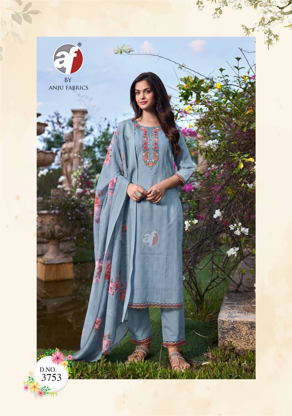 Anju Fabrics Patterns Vol 3 Cotton Salwar Kameez  Catalog collection 4