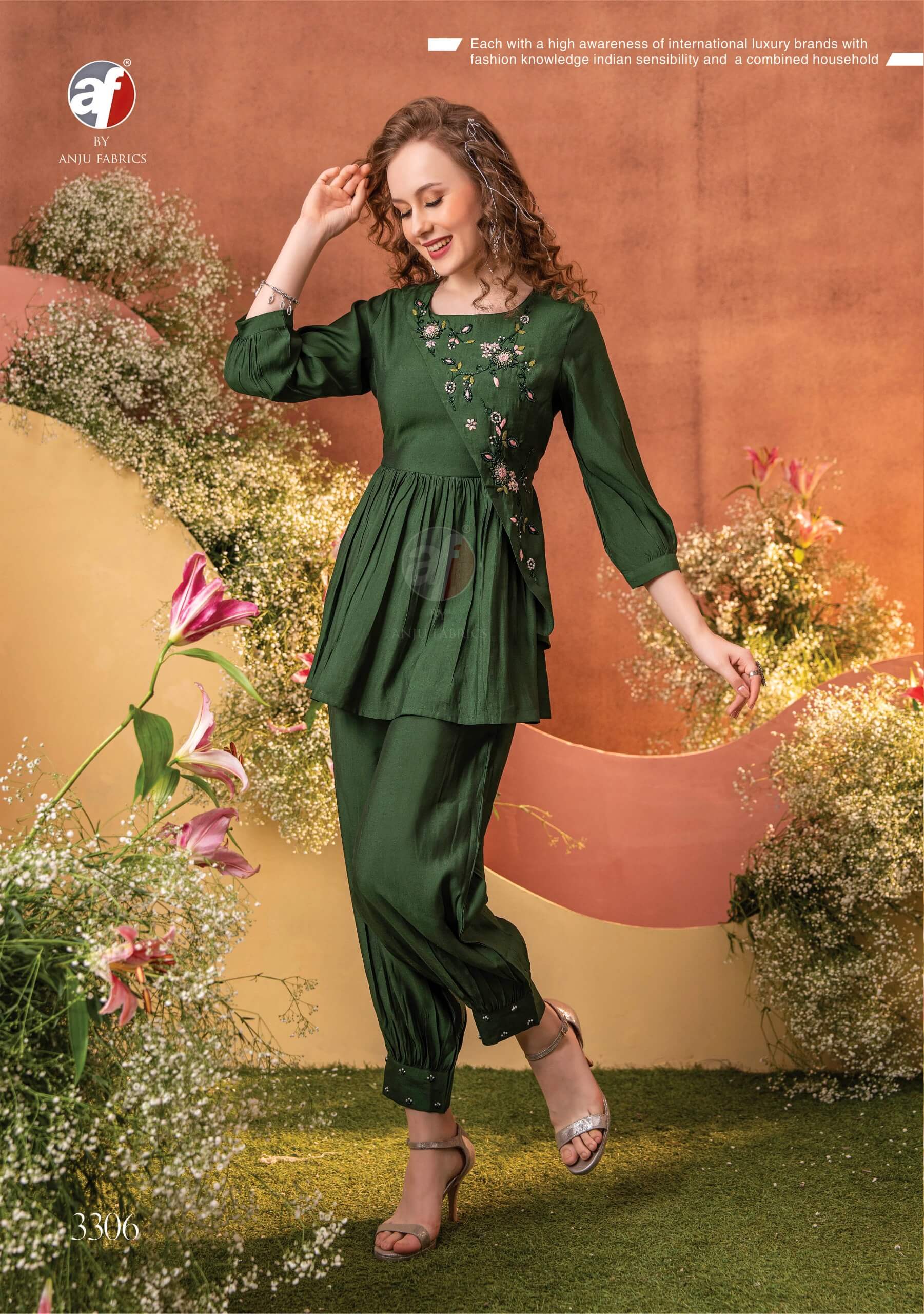 Anju Fabrics Fusion vol 4 Western Wear collection 9