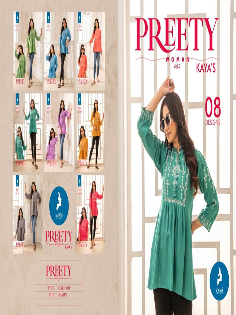 Kaya Kurti Pretty Women 2 Ladies Tops Catalog collection 9