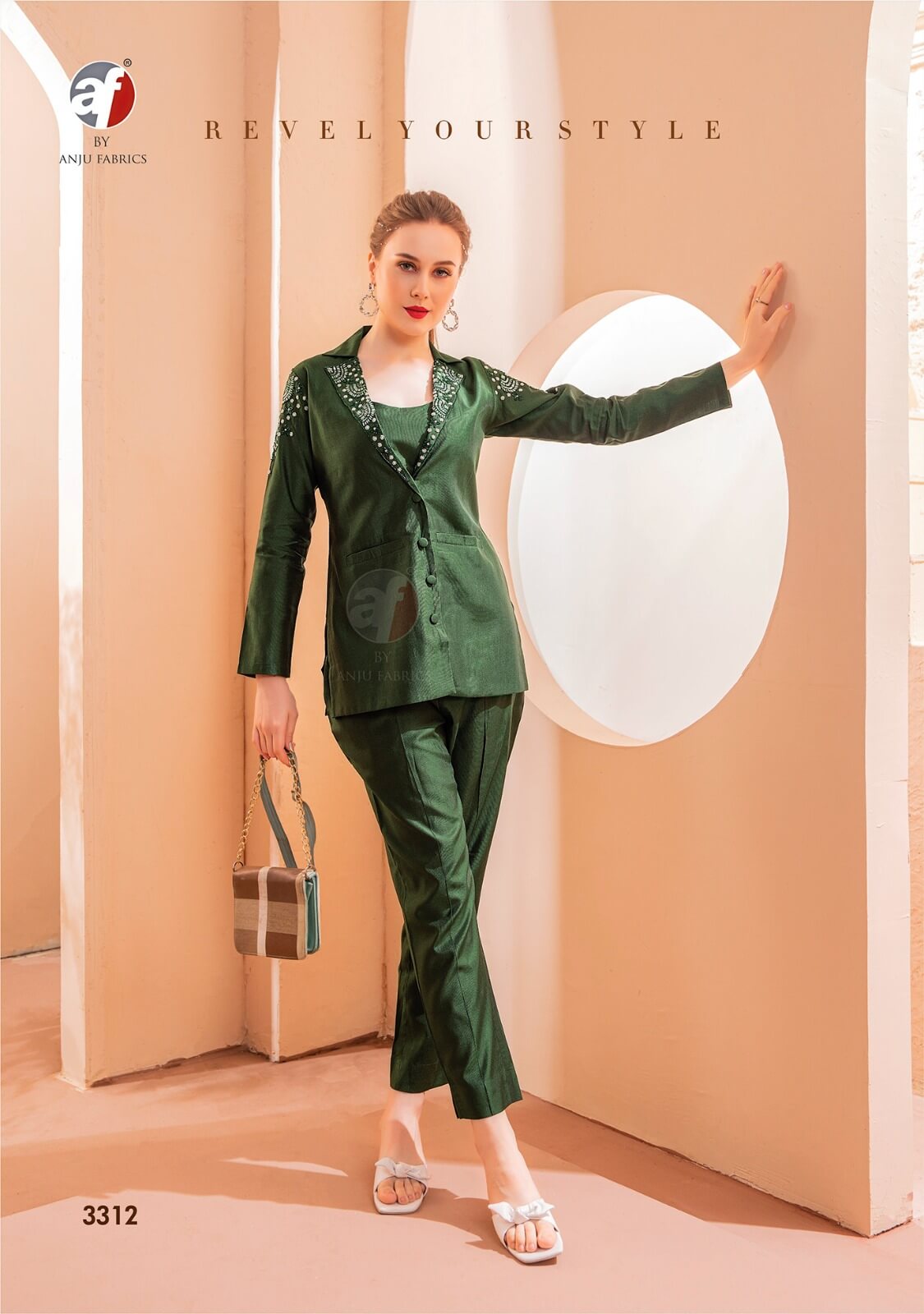 Anju Fabrics Showy Vol 2 Western Wear Catalog collection 12