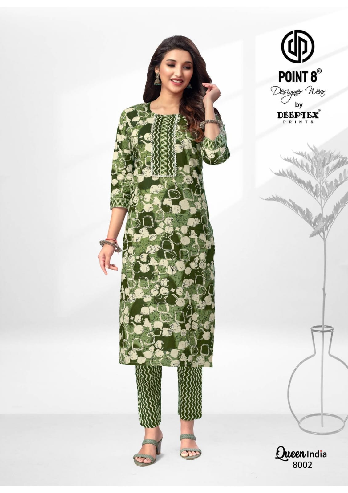 Deeptex Point 8 Queen India Vol 8 Kurti with Bottom Catalog collection 8