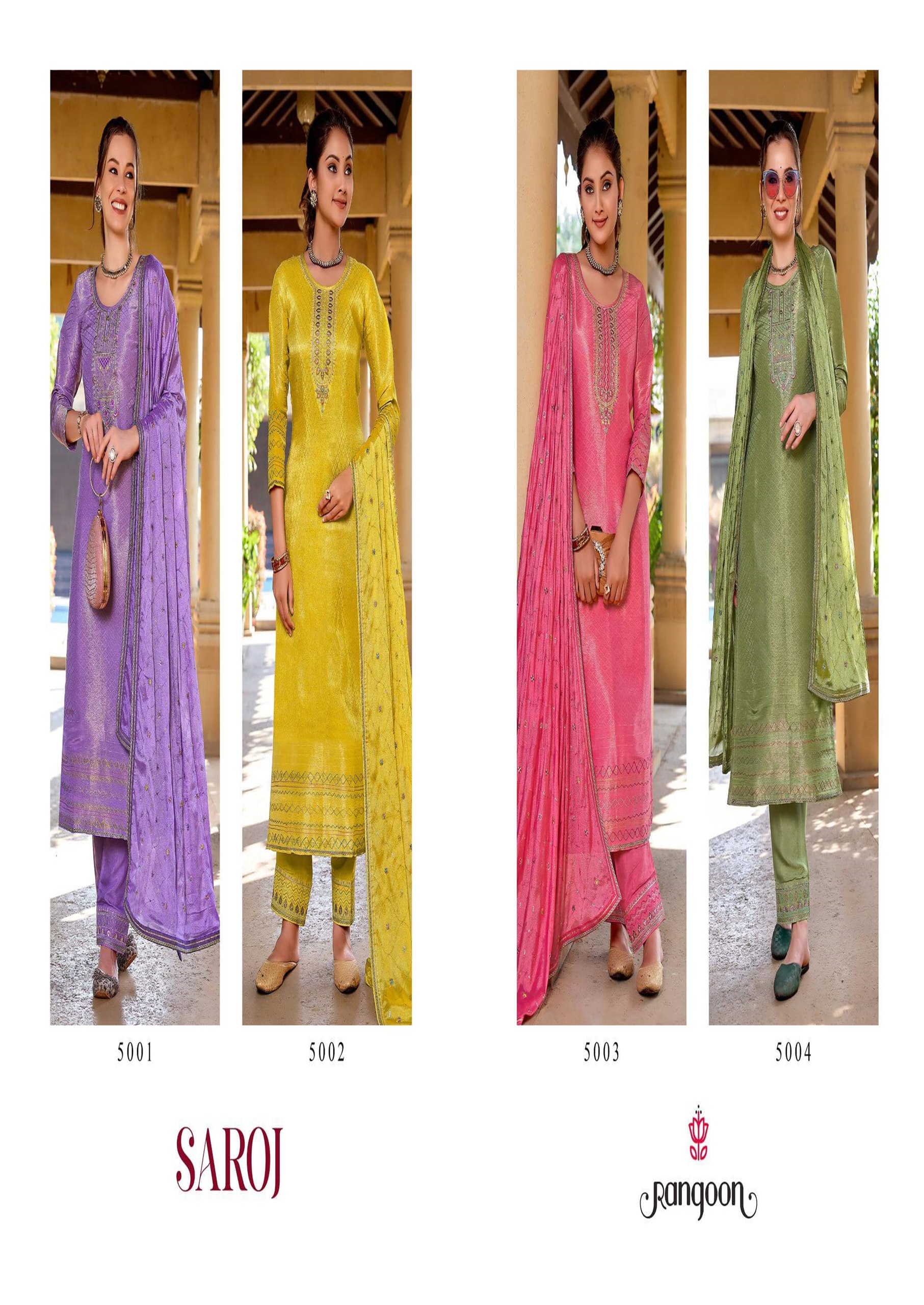 Rangoon Saroj Embroidery Salwar Kameez Catalog collection 3