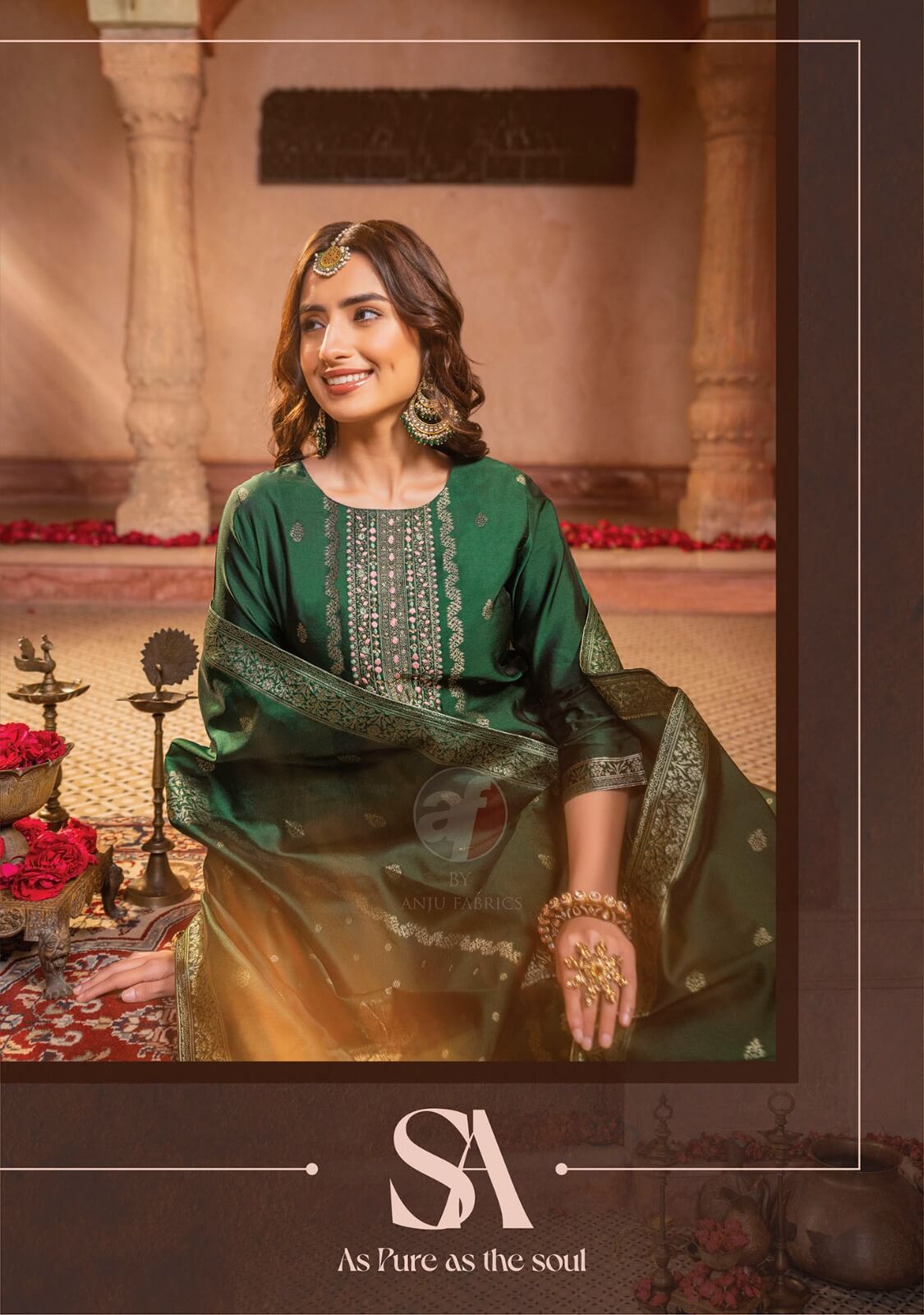 Anju Fabrics Silk Affair Vol 3 Readymade Dress Catalog collection 10