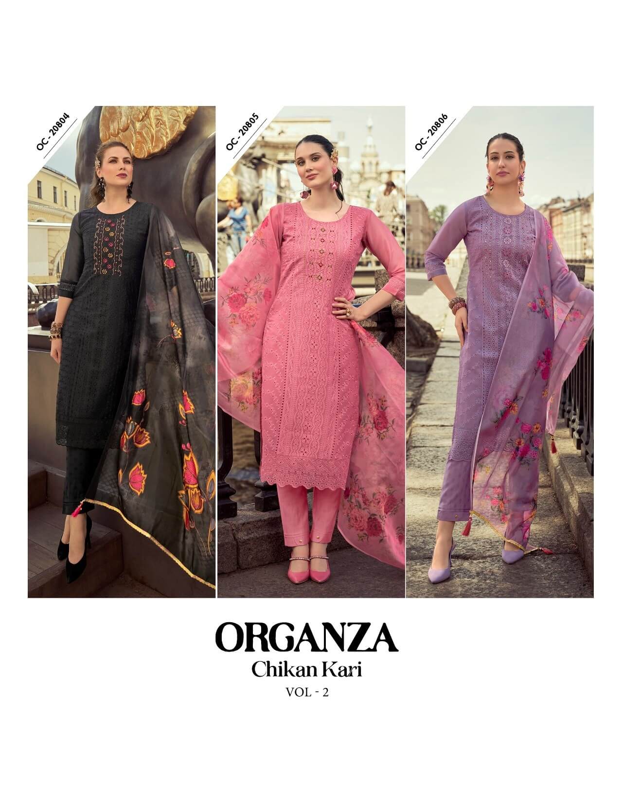 Lily Lali Organza Chikankari Vol 2 Readymade Dress Catalog collection 1