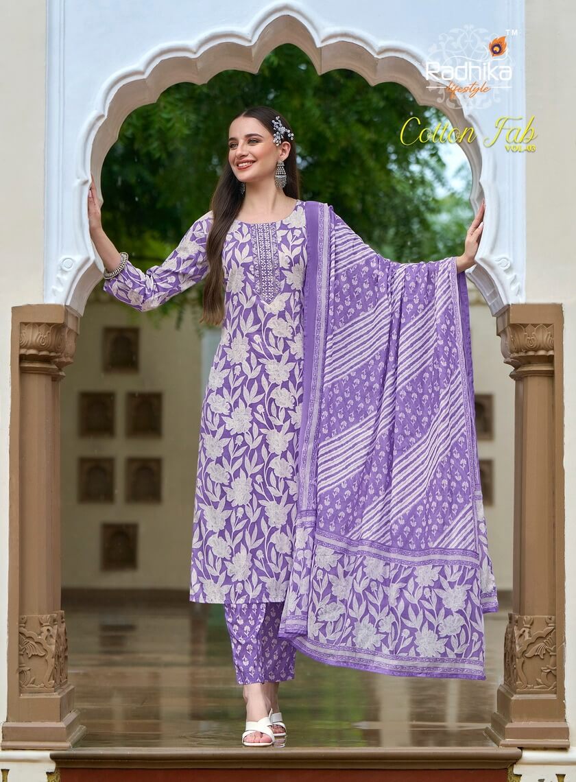 Radhika Lifestyle Cotton Fab Vol 3 Cotton Salwar Kameez Catalog collection 8