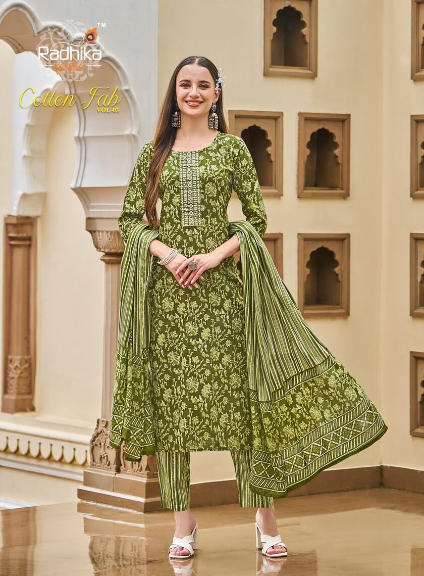 Radhika Lifestyle Cotton Fab Vol 3 Cotton Salwar Kameez Catalog collection 4