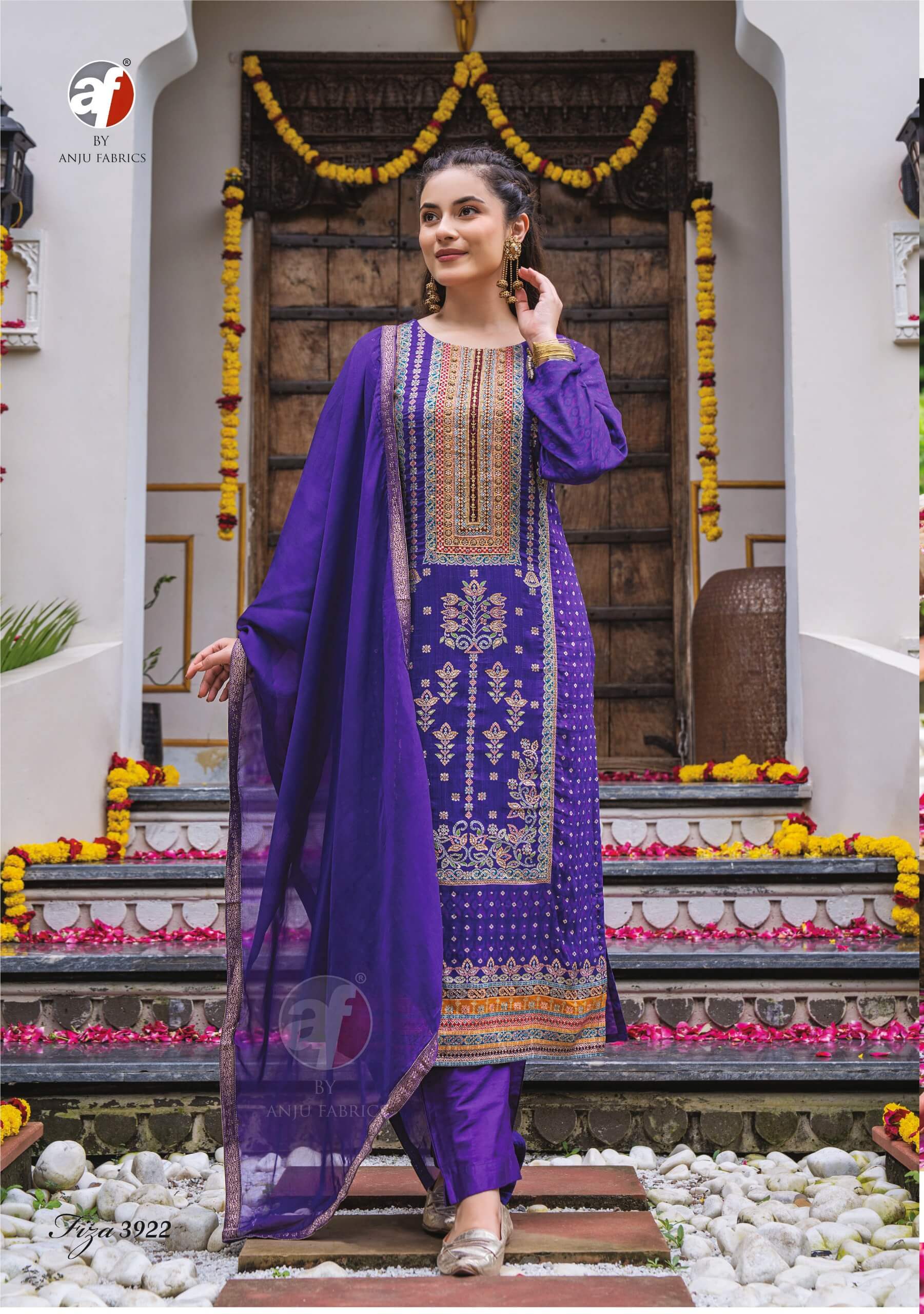 Anju Fabrics Fiza Vol 2 Printed Salwar Kameez Catalog collection 8