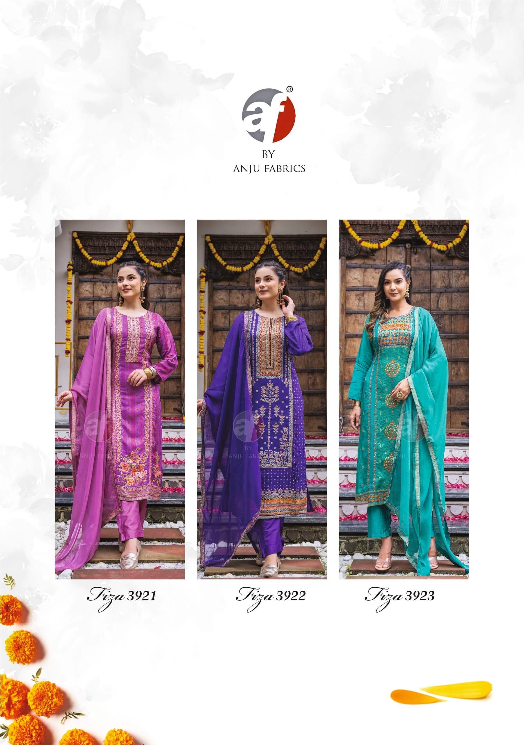 Anju Fabrics Fiza Vol 2 Printed Salwar Kameez Catalog collection 1