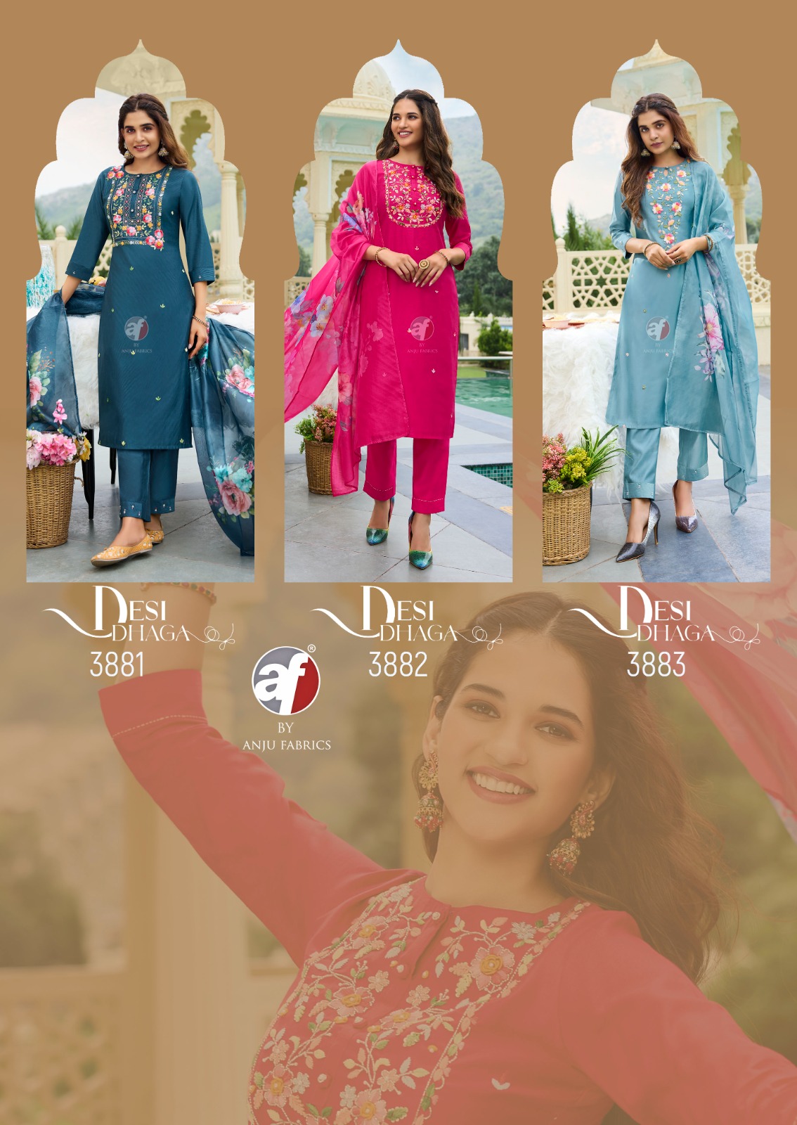 Anju Fabrics Desi Dhaga Readymade Dress Catalog collection 4