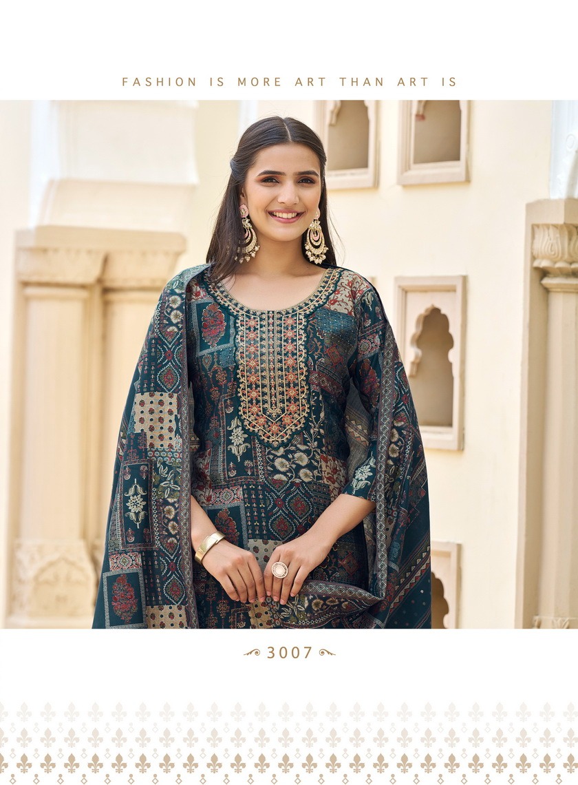 Radhika Lifestyle Cherry Vol 3 Printed Salwar Kameez Catalog collection 1
