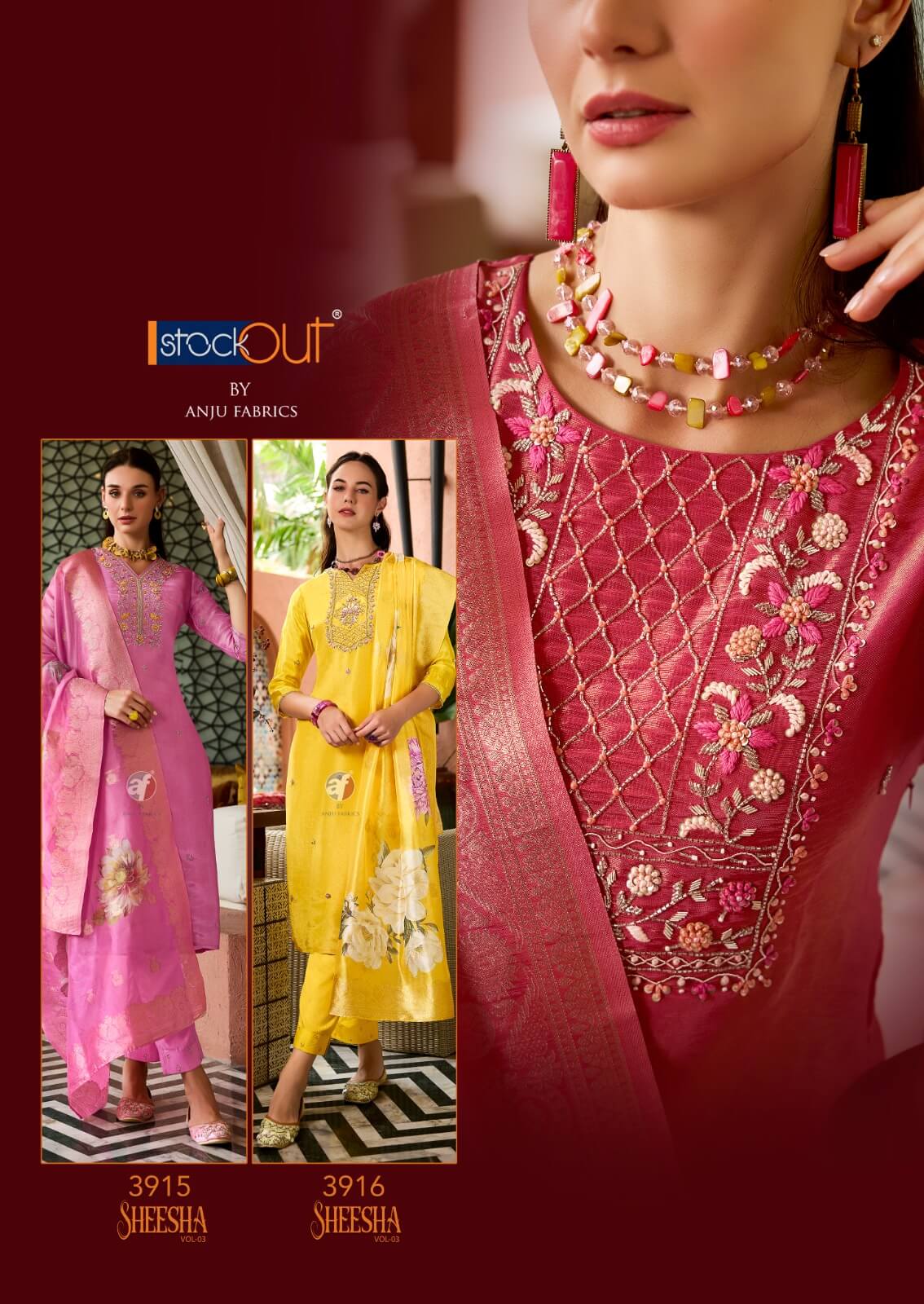 Anju Fabrics Sheesha Vol 3 Readymade Dress Catalog collection 1