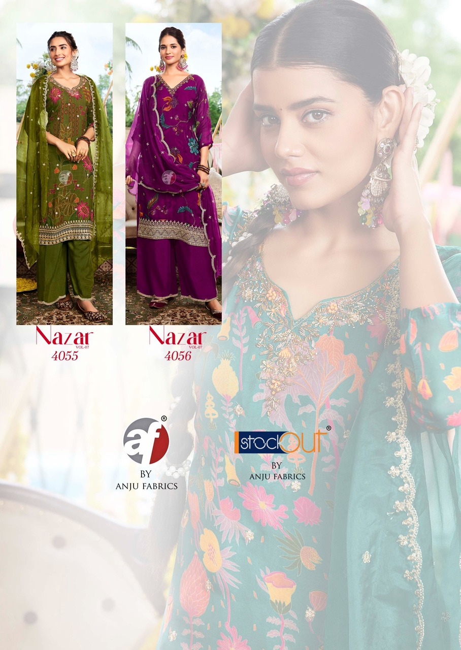 Anju Fabrics Nazar Vol 7 Readymade Dress Catalog collection 3