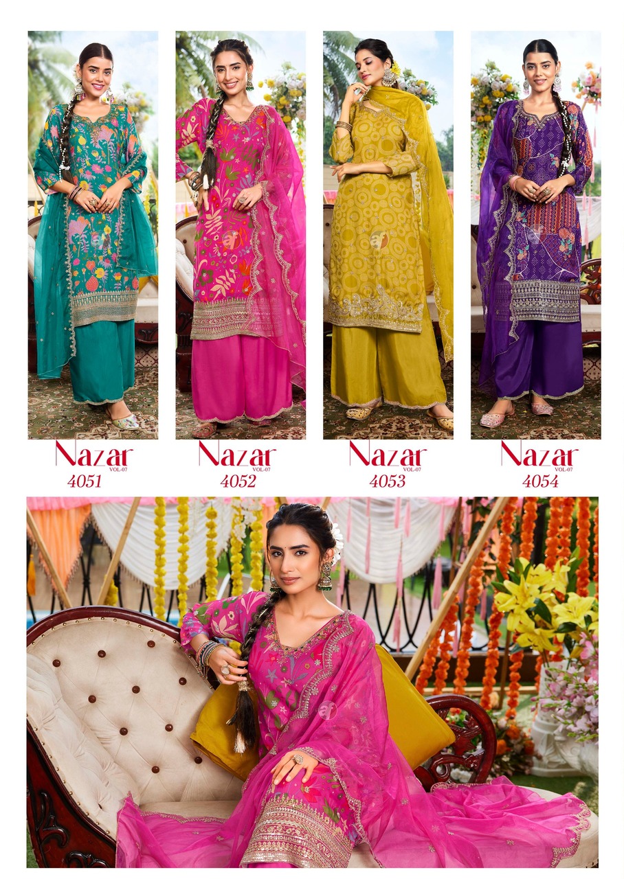 Anju Fabrics Nazar Vol 7 Readymade Dress Catalog collection 4