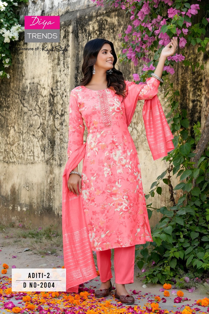 Diya Trends Aditi Vol 2 Printed Salwar Kameez Catalog collection 6