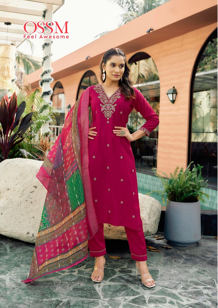 Ossm Rangat Embroidery Salwar Kameez Catalog collection 1
