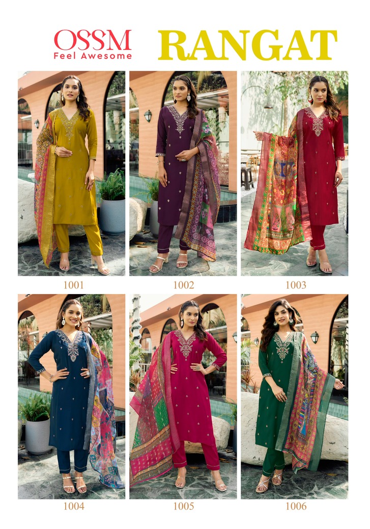 Ossm Rangat Embroidery Salwar Kameez Catalog collection 7
