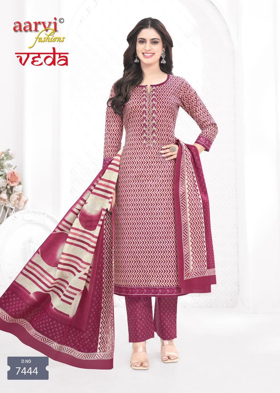 Aarvi Fashions Veda Printed Salwar Kameez Catalog collection 8