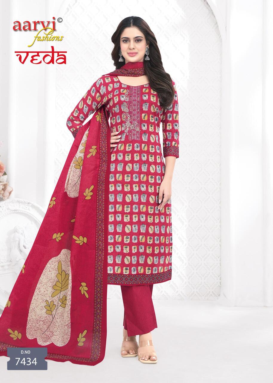 Aarvi Fashions Veda Printed Salwar Kameez Catalog collection 2