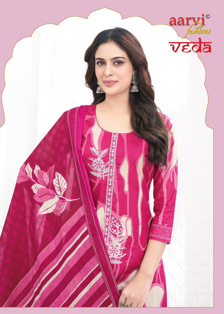 Aarvi Fashions Veda Printed Salwar Kameez Catalog collection 13